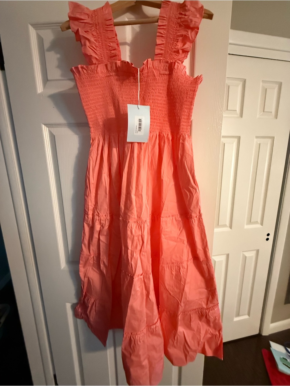Hill House Ellie Nap Dress in coral cotton